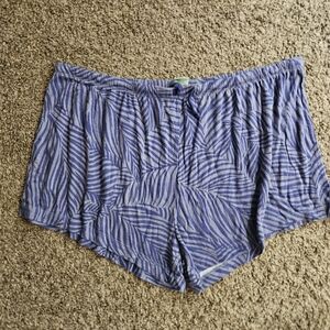 Honeydew Blue Patterned Sleep Shorts